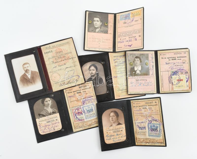 1898-1950 6 db fényképes MÁV igazolvány, tanítók, pedagógusok részére - Image 2