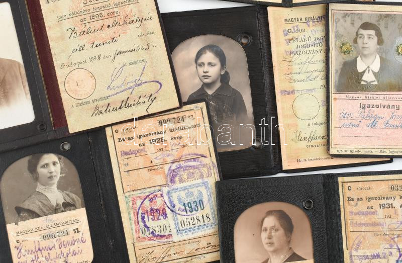 1898-1950 6 db fényképes MÁV igazolvány, tanítók, pedagógusok részére - Image 3