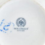 Hollóházi szedres cukortartó, matricás, jelzett, kopott, m: 11 cm - Image 3