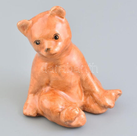 Bodrogkeresztúri maci, kerámia, jelzés nélkül, hibátlan, m: 15 cm