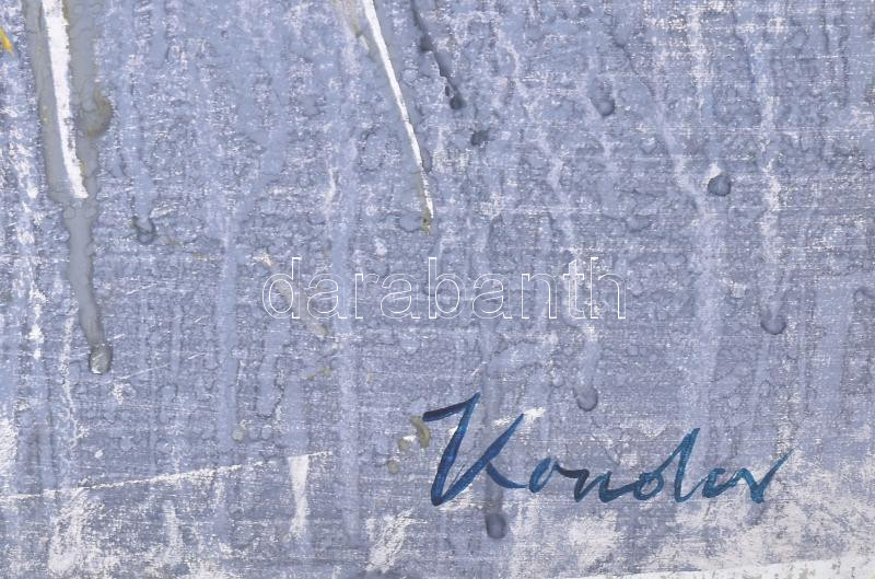 Kondor jelzéssel: Portré. Olaj, karton. 100x70 cm - Image 2