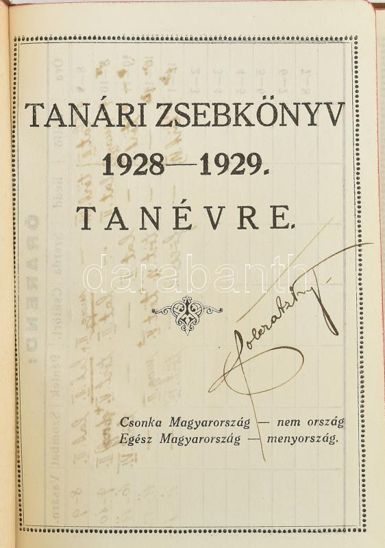 1911, 1927 Tanári zsebkönyv 1928-1929. évre, irredenta jelmondattal + Tanítók évkönyve az 1911-1912. évre - Image 2