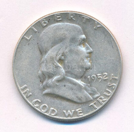 Amerikai Egyesült Államok 1952. 1/2$ Ag 'Franklin' T:2- USA 1952. 1/2 Dollar Ag 'Franklin' C:VF Krause KM#199