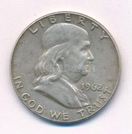 Amerikai Egyesült Államok 1962D 1/2$ Ag 'Franklin' T:2 USA 1962D 1/2 Dollar Ag 'Franklin' C:VF Krause KM#199