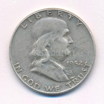 Amerikai Egyesült Államok 1952D 1/2$ Ag 'Franklin' T:2 USA 1952D 1/2 Dollar Ag 'Franklin' C:XF Krause KM#199