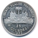 Haiti 1973. 25G Ag '1974-es Labdarúgó Világbajnokság' T:1- (PP) Haiti 1973. 25 Gourdes Ag '1974 World Cup' C:AU (PP) Krause KM# 103 - Image 2