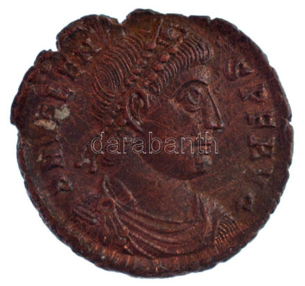 Római Birodalom / Siscia / Valens 364-367. AE3 bronz (2,36g) T:1-,2 patina, kis kitörés Roman Empire / Siscia / Valens 364-367. AE3 bronze 'DN VALEN-S PF AVG / GLORIA RO-MANORVM - dot - BSISC' (2,36g) C:AU,XF patina, cracked RIC IX 5b, type ii.