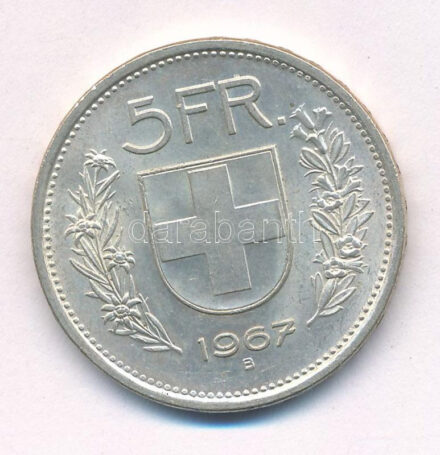 Svájc 1967. 5Fr Ag T:2 Switzerland 1967. 5 Francs Ag C:XF Krause KM#40