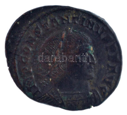 Római Birodalom / Ticinum / I. Constantinus 317-318. AE Follis bronz (2,86g) T:2 patina Roman Empire / Ticinum / Constantine I 317-318. AE Follis bronze 'IMP CONSTANTINVS PF AVG / SOLI INVI-C-TO COMITI - P - PT' (2,86g) C:XF patina RIC VII 68, P