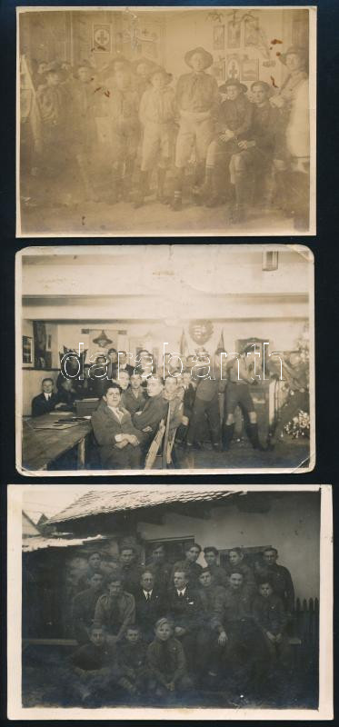 cca 1930 Cserkészek, 6 db fotó, 9×6 és 12×8,5 cm - Image 2