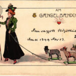 1899 (Vorläufer) Am Gängel Bändchen. Theo. Stroefer's Kunstverlag Aquar. Postk. Coll. Starcke No. 9. litho s: Hans Starcke (r)