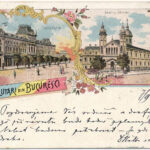1898 (Vorläufer) Bucharest, Bukarest, Bucuresti, Bucuresci; Baile Eforie, Biserica Sarindar / bath, church and monastery. Schneider & Lux Art Nouveau, floral, litho (EB)