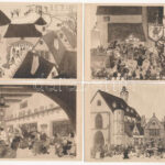 1933 Chicago World's Fair - 7 db régi humoros képeslap / 7 pre-1945 humorous postcards by Jean Dratz