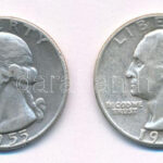 Amerikai Egyesült Államok 1955. 25c Ag (2x) T:2- USA 1955. 25 Cent Ag (2x) C:VF
