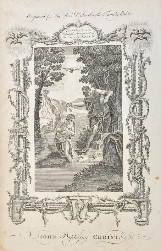 cca 1800 5 db nagy méretű vallási témájú illusztráció. Rézmetszetek. Lapméret 24x36 cm - Image 2