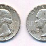 Amerikai Egyesült Államok 1957. 25c Ag + 1957D. 25c Ag T:2,2- fo. USA 1957. 25 Cent Ag + 1957D. 25 Cent Ag C:XF,VF spotted