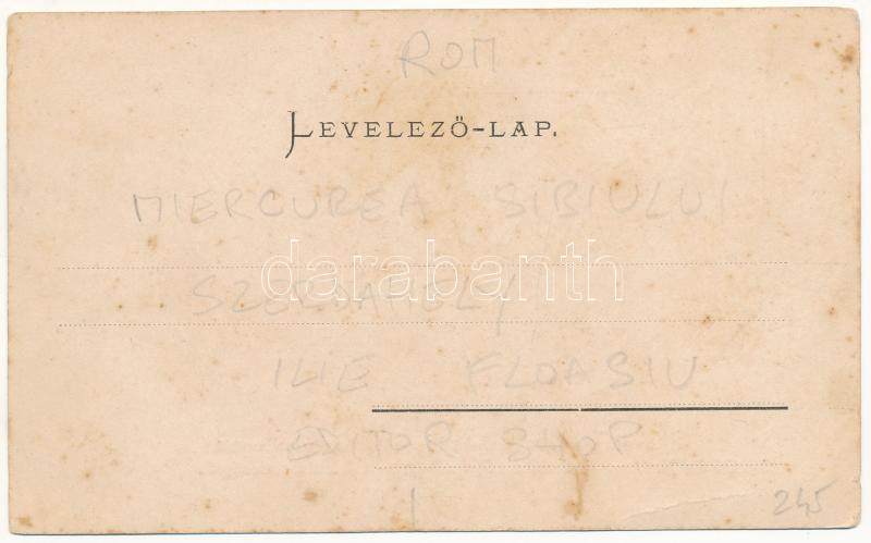 Szerdahely, Miercurea Sibiului, Mercurea, Merkurea, Reussmarkt; Strada principala (partea din jos) si biserica gr. or. romana / Fő utca, Ortodox templom, Ilie Floasiu üzlete és saját kiadása / main street, Orthodox church, publisher's shop (fl) - Image 2