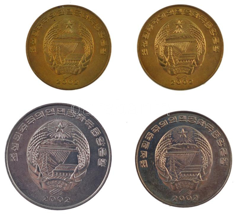 Észak-Korea 2002. 1/2ch-2ch 'FAO' (4xklf) T:1,1- North Korea 2002. 1/2 Chon - 2 Chon 'FAO' (4xdiff) C:UNC,AU