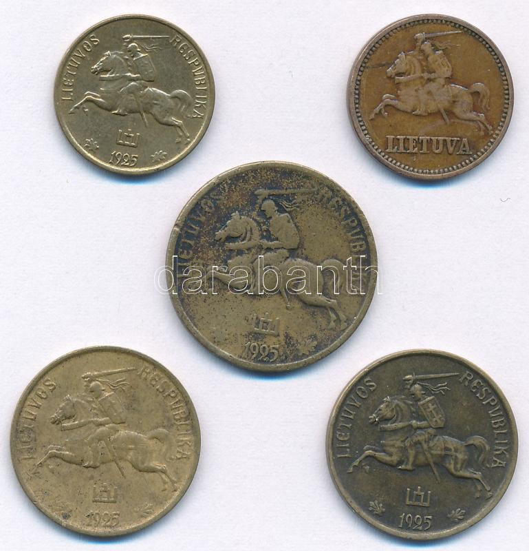 Litvánia 1925. 1c Al-bronz + 5c Al-bronz (2x) + 10c Al-bronz + 1936. 1c Al-bronz T:2,2- Lithuania 1925. 1 Centas Al-bronze + 5 Centai Al-bronze (2x) + 10 Centu Al-bronze + 1936. 1 Centas Al-bronze C:XF,VF - Image 2