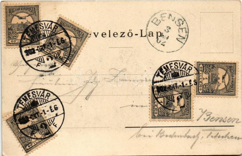 1902 Temesvár, Timisoara; Pályaudvar, vasútállomás. Káldor Zs. és Társa kiadása / Bahnhof / railway station - Image 2