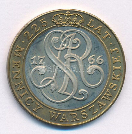 Lengyelország 1991. 20.000Zl Bi 'A Varsói Pénzverde alapításának 225. évfordulója' T:1- folt Poland 1991. 20.000 Zlotych Bi '225th Anniversary of Warsaw Mint' C:AU spotted