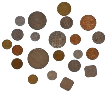 22db-os ázsiai érmetétel, közte Thaiföld, Fülöp-szigetek, Kazahsztán, Nepál, Banglades, Tajvan T:1-2- 22pcs Asian coin lot, within Thailand, Philippines, Kazakhstan, Nepal, Bangladesh, Taiwan C:UNC-VF