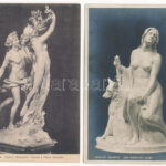 50 db RÉGI képeslap művészeti alkotásokkal / 50 pre-1945 postcards with artistic works