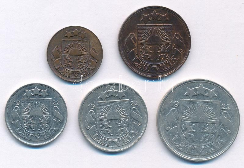 Lettország 1922-1935. 1s-50s (5xklf) T:2,2- Latvia 1922-1935. 1 Santims - 50 Santimu (5xklf) T:2,2- - Image 2