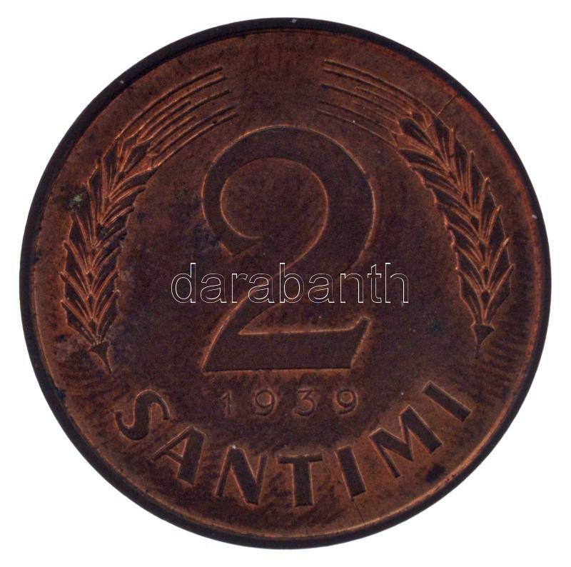 Lettország 1939. 2s bronz T:1- Latvia 1939. 2 Santims bronze C:AU Krause KM#11 - Image 2