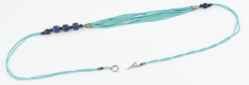 Nyaklánc, Türkiz, Lapis Lazuli , h: 81 cm