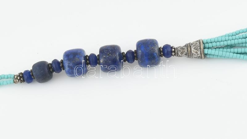 Nyaklánc, Türkiz, Lapis Lazuli , h: 81 cm - Image 2