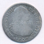 Mexikó 1809. 2R Ag 'IV. Károly' (5,9g/27mm) T:3 Mexico 1809. 2 Real Ag ' Carlos IV' (5,9g/27mm) C:F