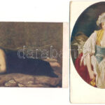 15 db RÉGI hölgy motívum képeslap vegyes minőségben / 15 pre-1945 lady motive postcards in mixed quality - Image 2