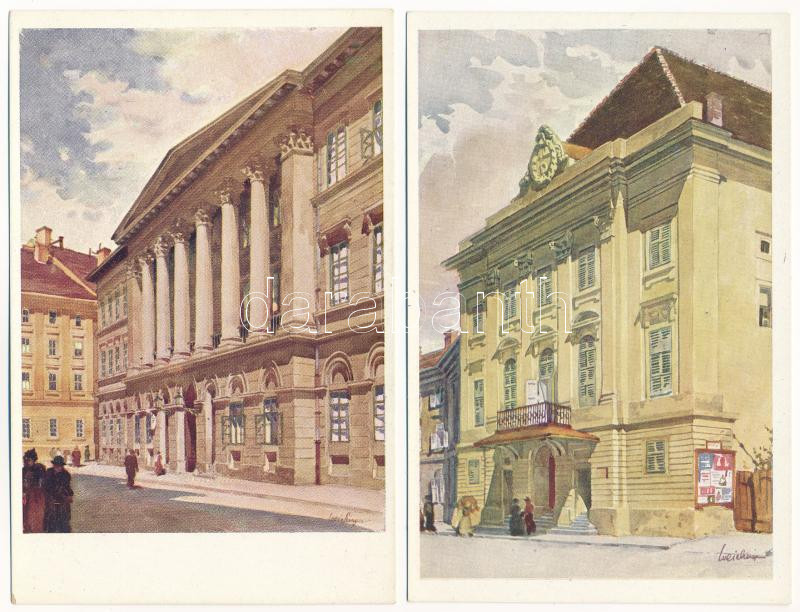 A régi Budapest IV. sorozat. Kiadja a Műemlékek Országos Bizottsága, Hornyánszky V. rt. - 12 képeslappal / 12 postcards - Image 2