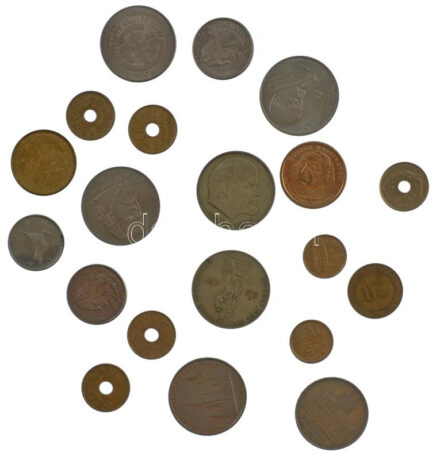 20db-os nagyrészt klf külföldi forgalmi emlékpénz-tétel, közte Szovjetunió, Spanyolország, Ukrajna, NDK, Horvátország, Amerikai Egyesült Államok, Algéria, Kolumbia T:vegyes 20pcs mostly diff foreign commemorative coin lot, within