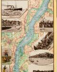 Hamburg-Helgoland - 12-tiled non-postcard litho leporello with map / 12 részes nem képeslapos leporello térképpel