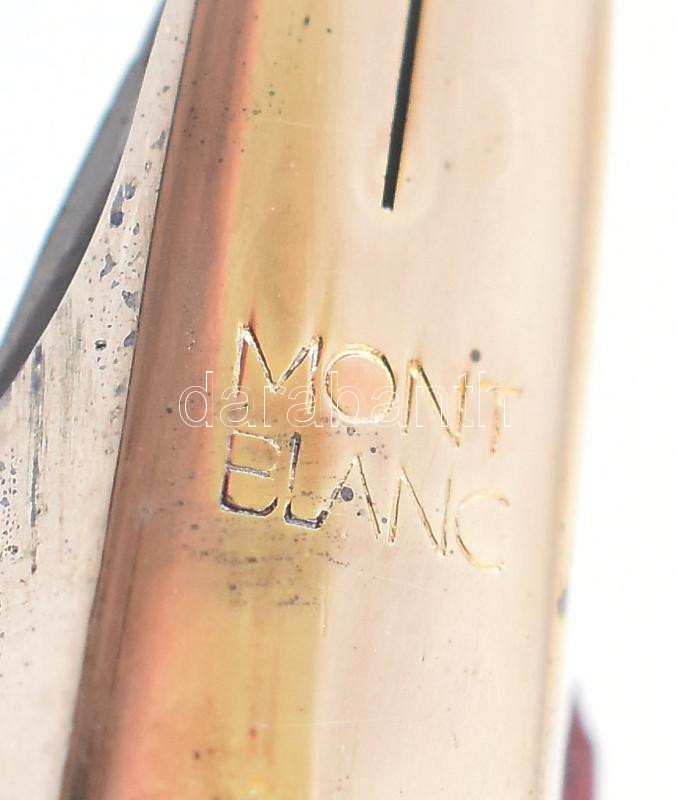 Montblanc bordó töltőtoll cca 1960. Megkímélt állapotban, hozzá bőr tolltartó 15,5 cm - Image 3