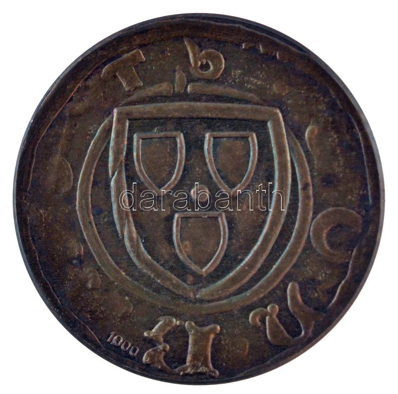 Német Szövetségi Köztársaság 1979. 1pf Ag 'Weisenbergi II. Konrád' jelzett utánveret tanúsítvánnyal, dísztokban (4g/0.999/20mm) T:1 patina Federal Republic Germany 1979. 1 Pfennig Ag 'II. Conrad von Weisenberg' marked restrike with