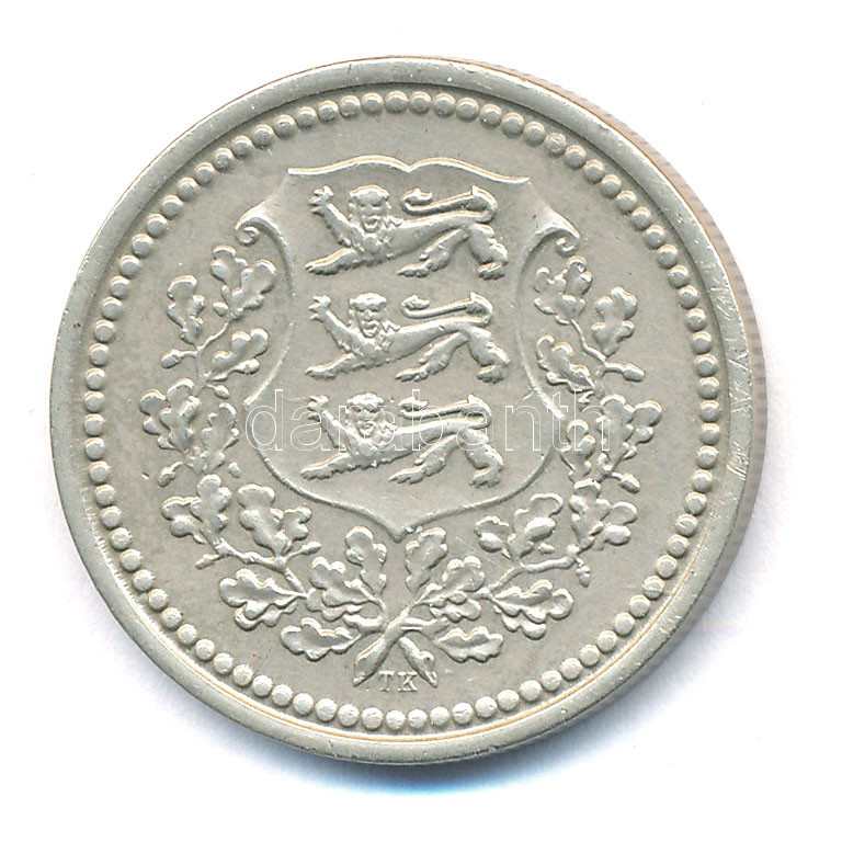 Észtország 1928. 25s Ni-sárgaréz T:2 Estonia 1928. 25 Senti Ni-brass C:XF Krause KM#9 - Image 2