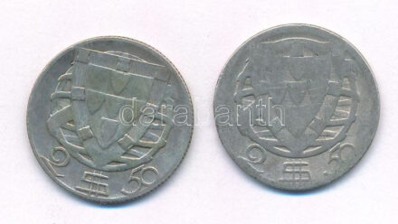 Portugália 1940-1942. 2.50E Ag T:3 Portugal 1940-1942. 2.50 Escudos AgCT:F Krause KM# 580