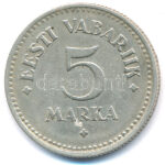 Észtország 1924. 5M Ni-sárgaréz T:2,2- Estonia 1924. 5 Marka Ni-brass C:XF,VF Krause KM#3a