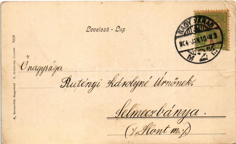 1904 Püspökfürdő, Szentlászlófürdő, Baile 1 Mai (Nagyvárad, Oradea); fürdő. A. Sonnenfeld kiadása / spa, bath (EK) - Image 2