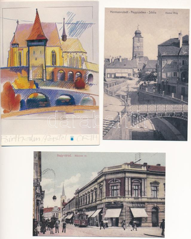 28 db MODERN képeslap: erdélyi és magyar városok, reprintekkel - Image 2