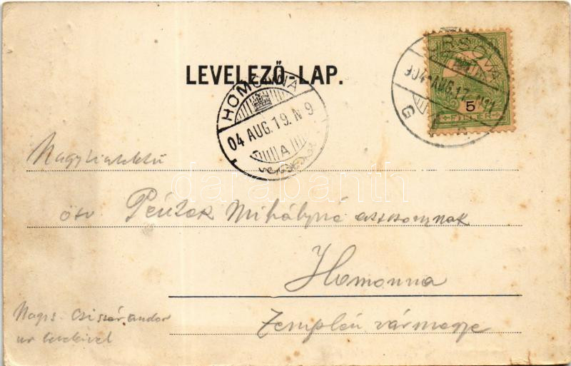 1904 Orsova, Korona kápolna. Weiss & Dreykurs / Kron-Kapelle / chapel (kis szakadás / small tear) - Image 2