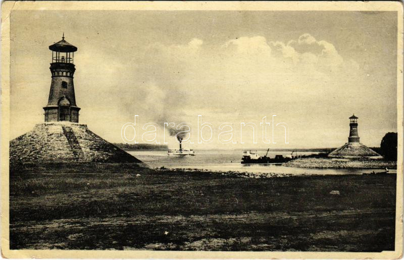 1937 Pancsova, Pancevo; Leuchttürme / világítótorony / lighthouse (EK)