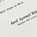 1849 gr. Apponyi Károly hadi parancsnok Kossuth bankók bevonásáról szóló hirdetménye 23x29 cm - Image 3
