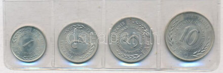 Jugoszlávia 1970-1976. 1D alpakka 'FAO' + 2D alpakka 'FAO' + 5D alpakka 'FAO' + 10D alpakka 'FAO' 'FAO-sor' eredeti tokban T:1- Yugoslavia 1970-1976. 1 Dinar alpakka 'FAO' + 2 Dinara alpakka 'FAO' + 5 Dinara alpakka 'FAO' + 10 Dinara alpakka 'FAO'