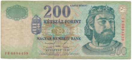1998. 200Ft 'FD 0894439' T:III