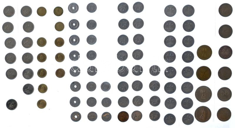 ~2,2 kg vegyes magyar és külföldi fémpénz tétel T:vegyes