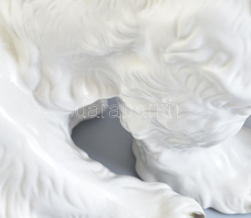 Royal Dux jegesmedve porcelán. Kézzel festett, jelzett, minimális kopással 32x40 cm - Image 3
